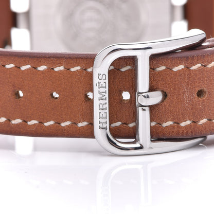 Hermes Stainless Steel Barenia 23mm Cape Cod Quartz Watch Fauve 8 of 12