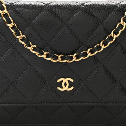 Chanel Caviar Quilted Wallet On Chain WOC Black 9 of 12