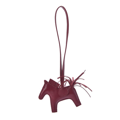 Hermes Milo Lambskin Grigri Rodeo Horse Bag Charm PM Rubis 1 of 5