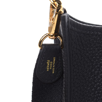 Hermes Taurillon Clemence Evelyne TPM Black 10 of 11
