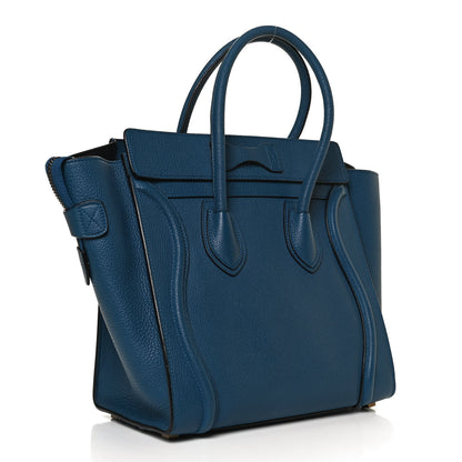 Celine Goatskin Micro Luggage Deepsea 3 of 13