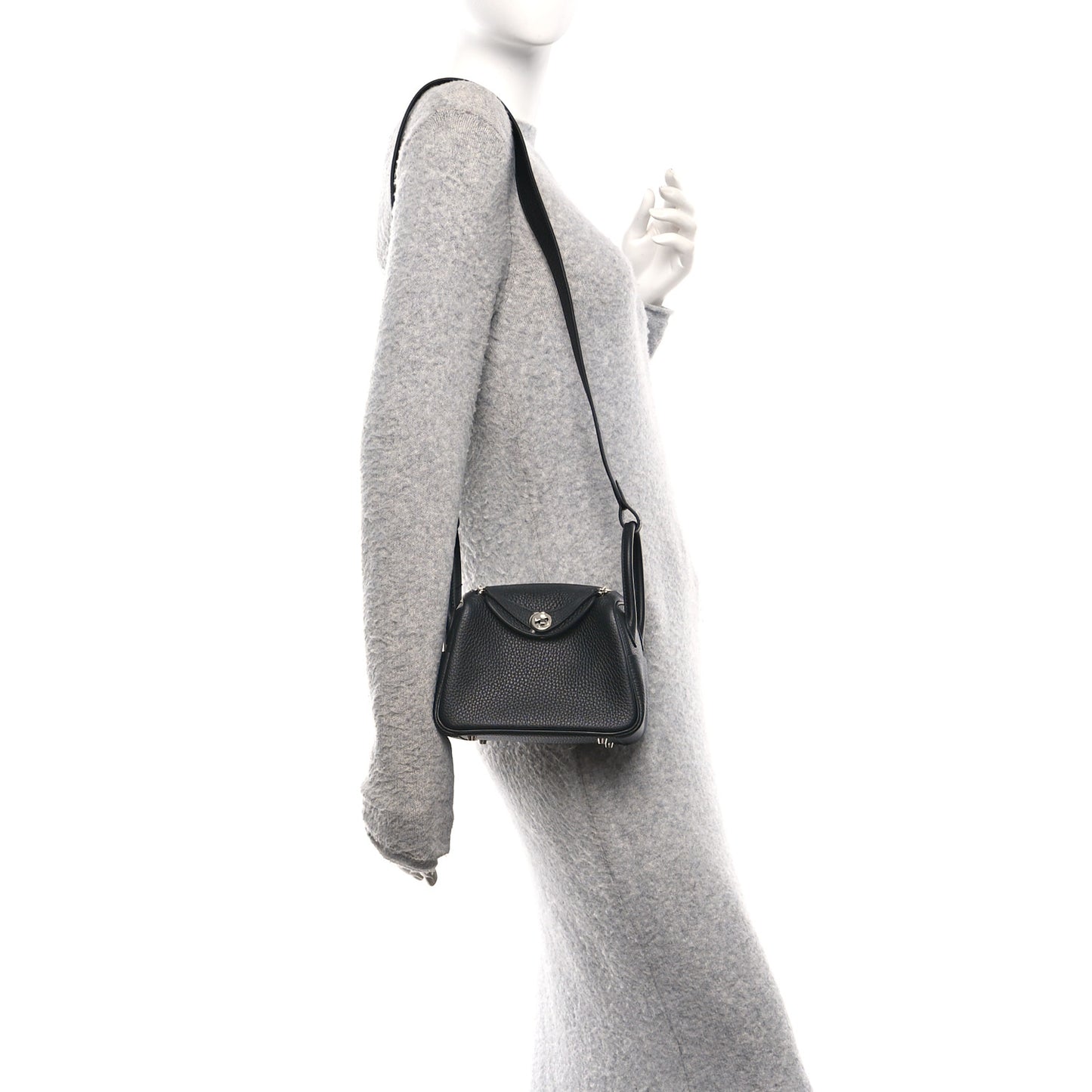 Taurillon Clemence Mini Lindy 20 Black
