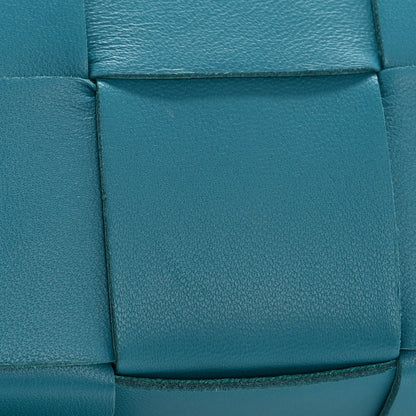 Bottega Veneta Lambskin Maxi Intreccio Candy Cassette Crossbody Bag Petrol Blue 11 of 11