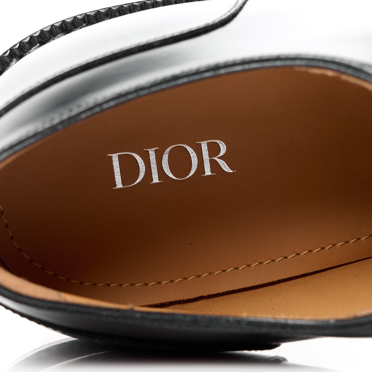 Christian Dior Polished Calfskin Mens Derby Shoe 41 Black 7 of 9