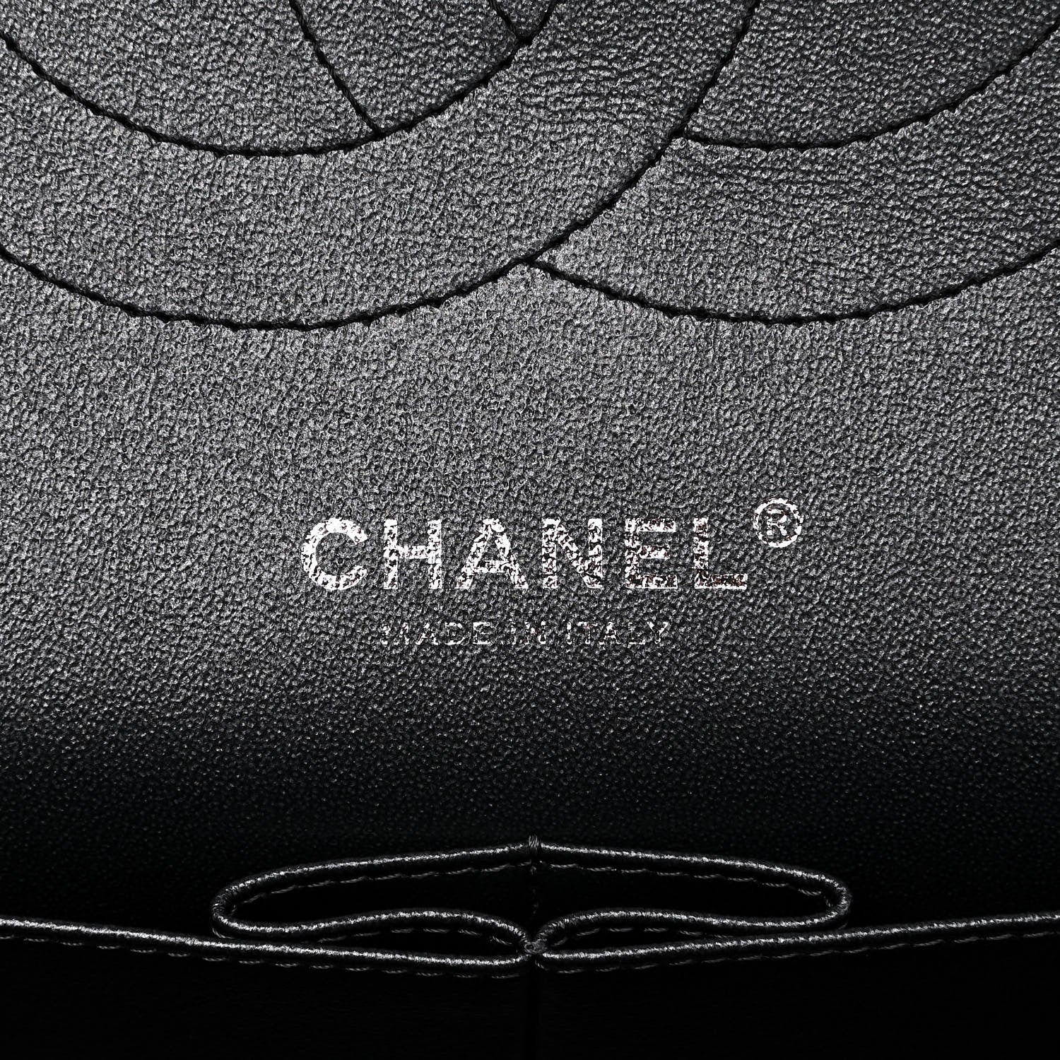 Chanel Caviar Chevron Quilted Jumbo Double Flap Black 6 of 11