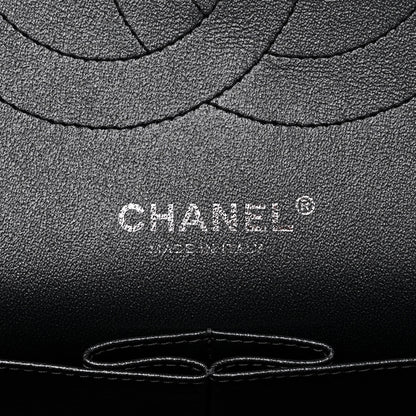 Chanel Caviar Chevron Quilted Jumbo Double Flap Black 6 of 11