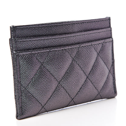 Chanel Iridescent Caviar Quilted Card Holder Black 3 of 11