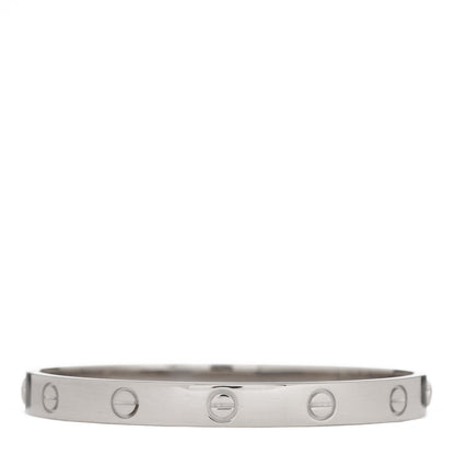 Cartier 18K White Gold LOVE Bracelet 17 1 of 5