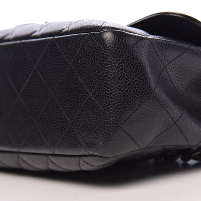 Chanel Caviar Quilted Jumbo Single Flap Black 14 of 15