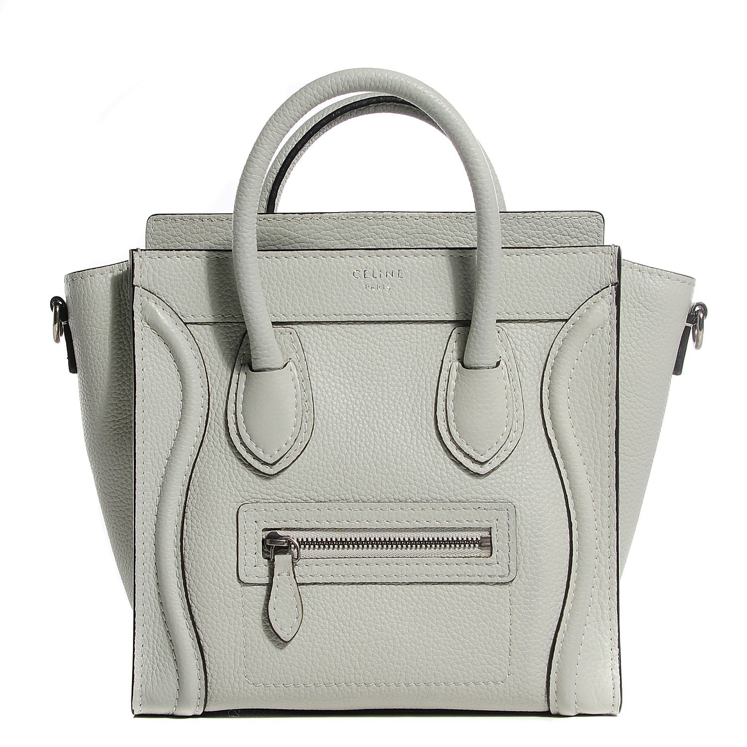 Celine Drummed Calfskin Nano Luggage Lune 1 of 8