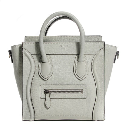 Celine Drummed Calfskin Nano Luggage Lune 1 of 8