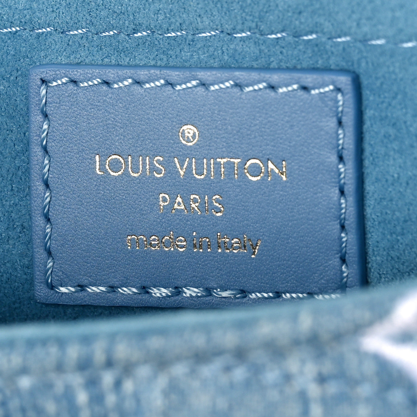 Embroidered Monogram Denim New Wave Chain MM