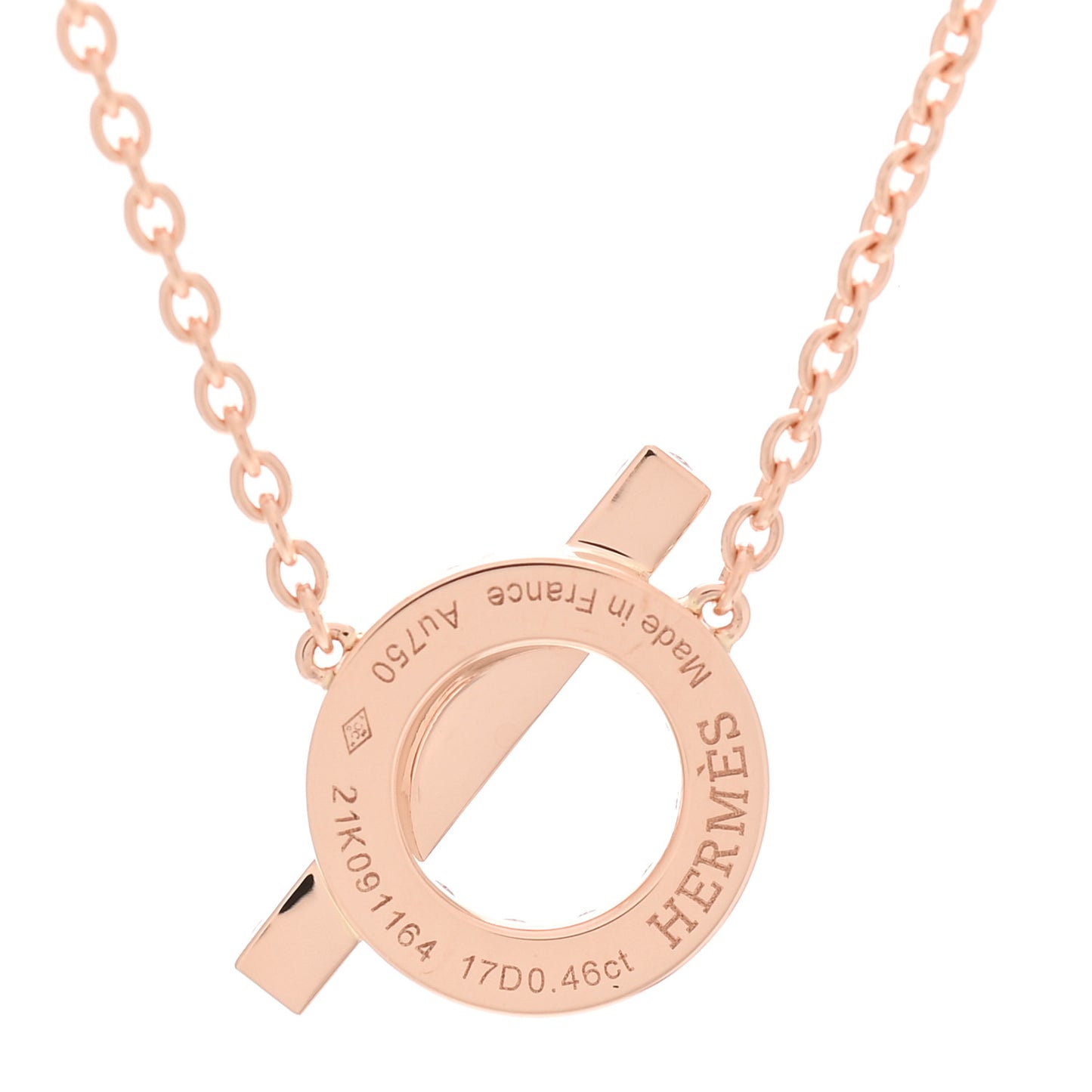 18K Rose Gold Diamond Finesse Pendant Necklace