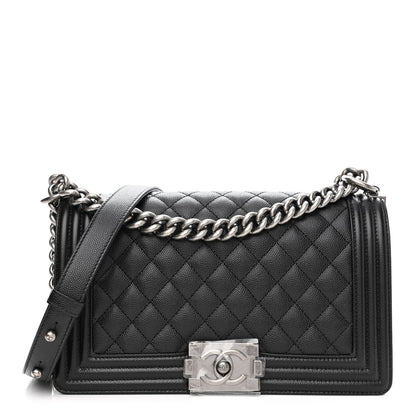 Chanel Caviar Quilted Medium Boy Flap Black 1 of 10