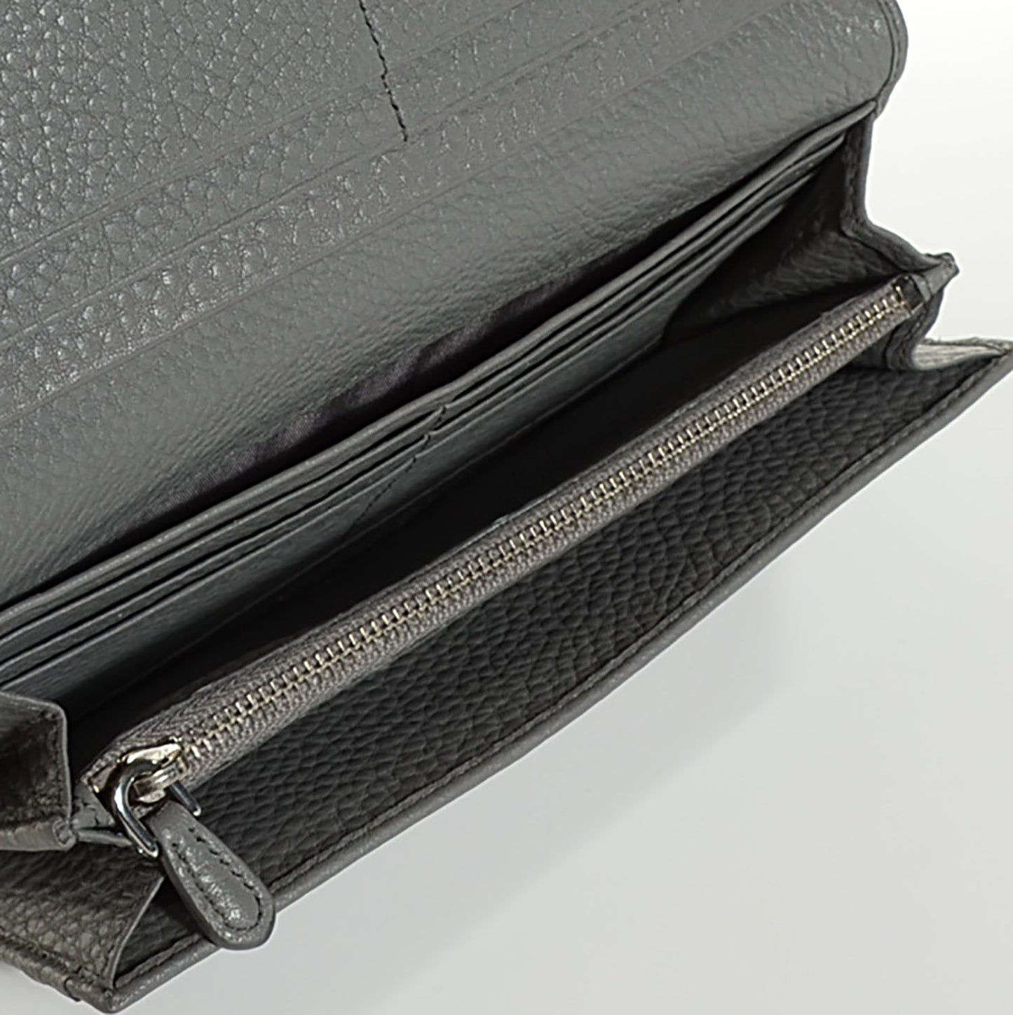 Vitello Daino Flap Continental Wallet Marmo
