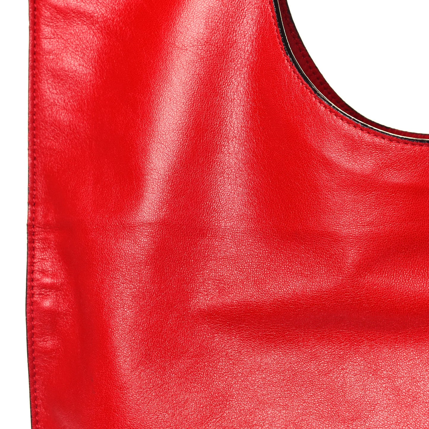 Ramskin Large Alix Padlock Zip Shoulder Bag Flame Red