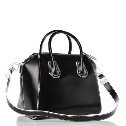 Givenchy Calfskin Contrast Topstitch Small Antigona Black White 3 of 7