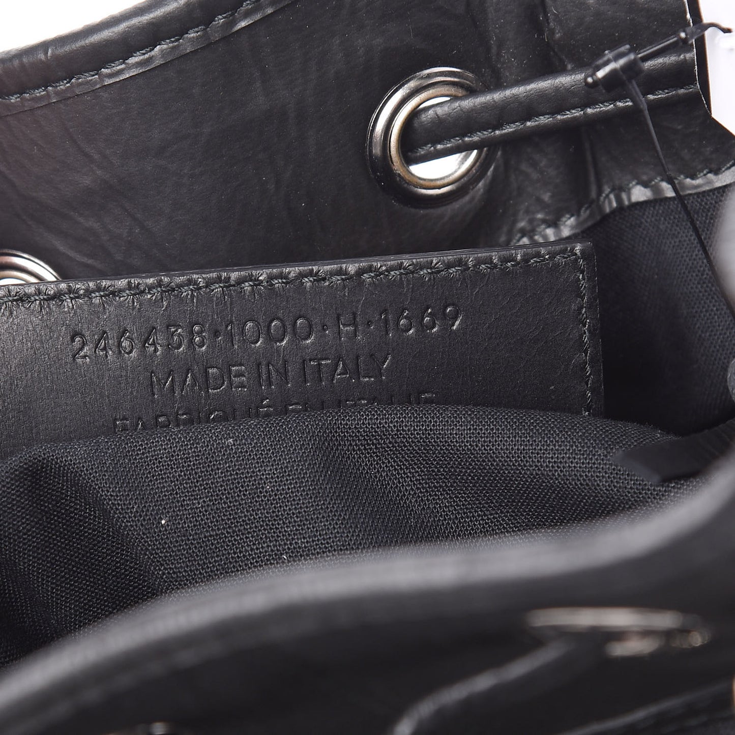 Matte Goatskin Rubber Covered Classic Hardware Mini Pompon Black
