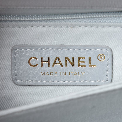 Chanel Caviar Quilted Mini Coco Handle Flap Light Grey 8 of 12