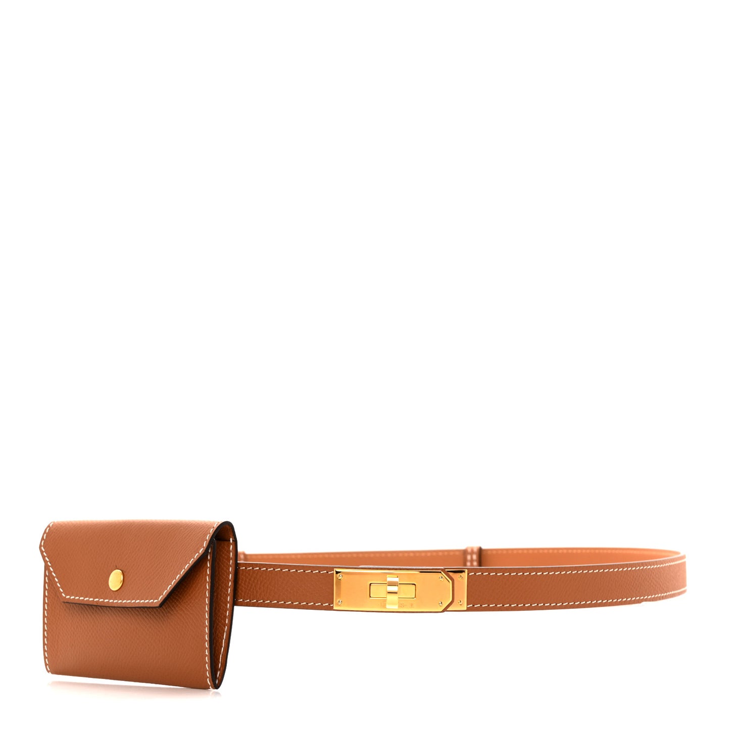 Epsom Kelly Pocket Belt Gold