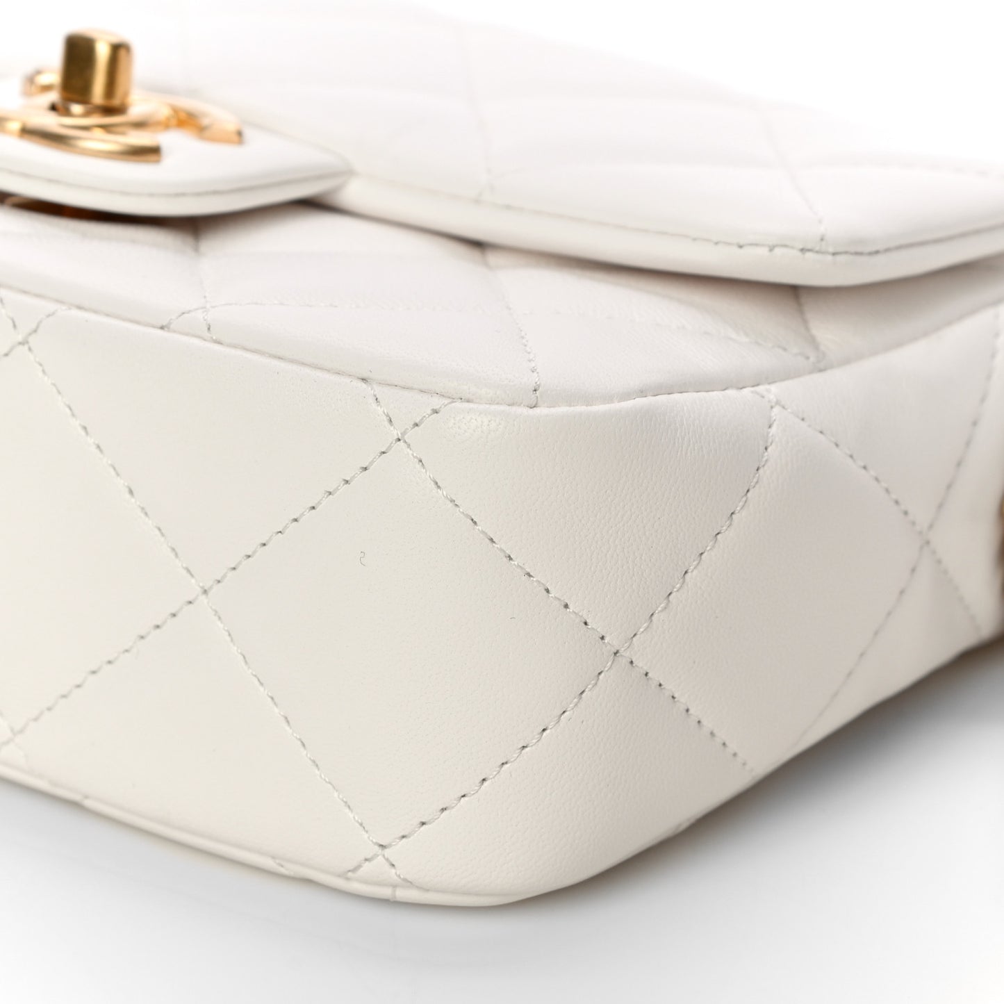 Lambskin Quilted Mini My Perfect Flap White