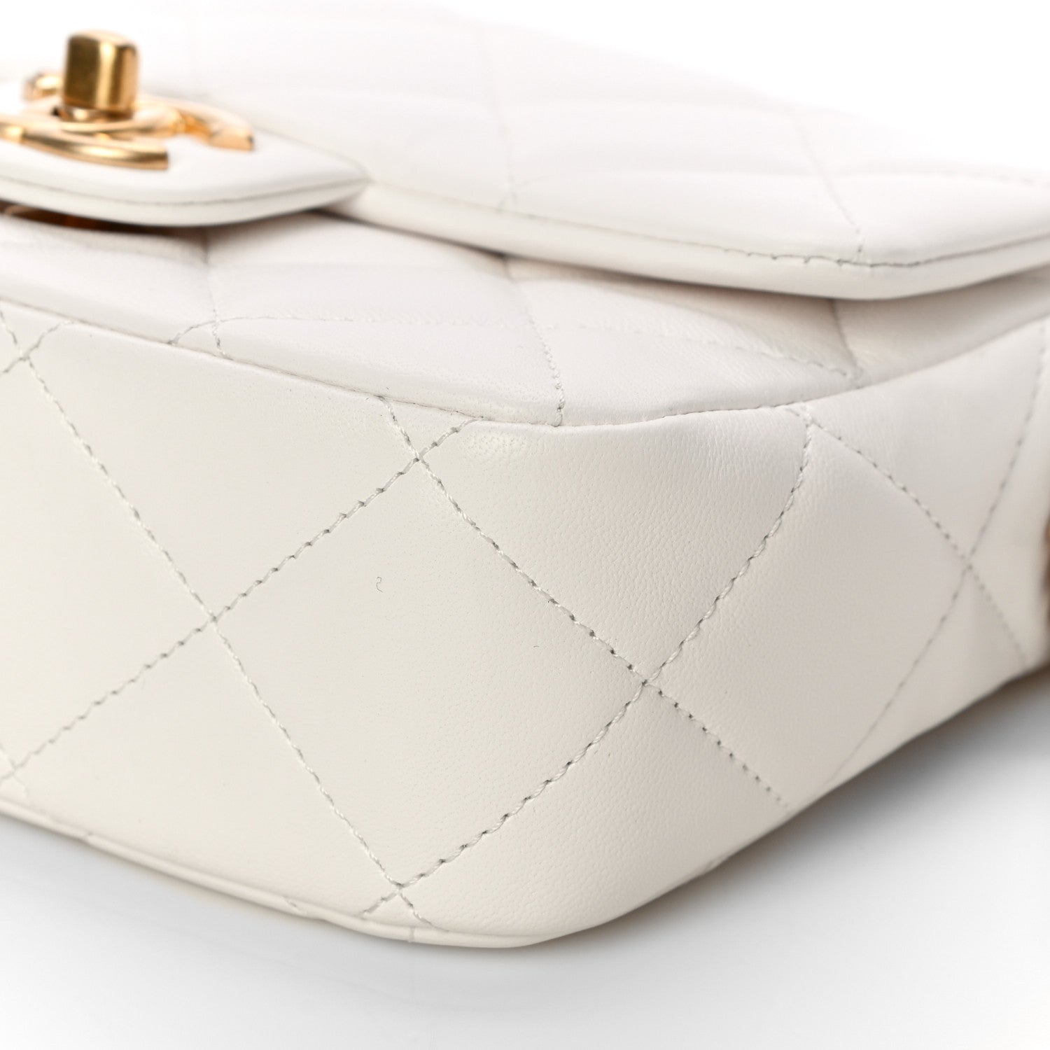 Chanel Lambskin Quilted Mini My Perfect Flap White 10 of 11