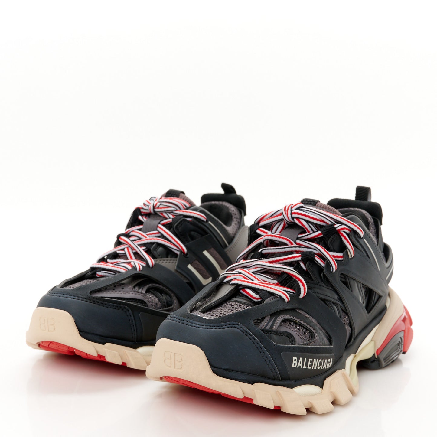 Mesh Nylon Fabric Womens Track Sneakers 36 Black Grey