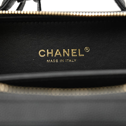Chanel Caviar Quilted Small CC Filigree Vanity Case Black 6 of 10