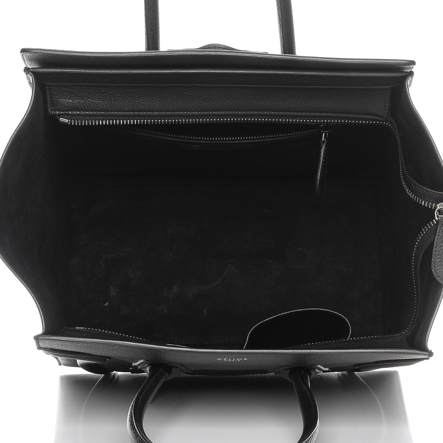 Celine Drummed Calfskin Mini Luggage Black 5 of 7