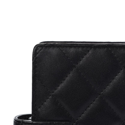 Chanel Calfskin Quilted Small Cambon Agenda Planner Black White 10 of 12