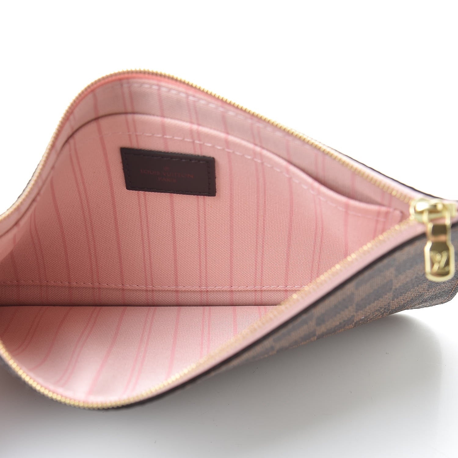 Louis Vuitton Damier Ebene Neverfull MM GM Pochette Rose Ballerine 5 of 8
