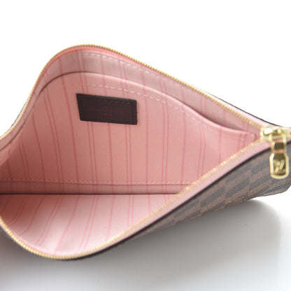 Louis Vuitton Damier Ebene Neverfull MM GM Pochette Rose Ballerine 5 of 8