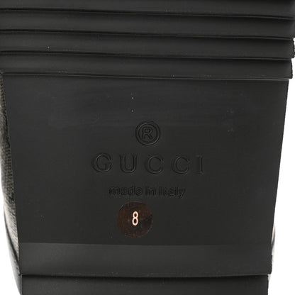 Gucci GG Supreme Monogram Granada Kid Mens Horsebit Lug Sole Mules 8 Grey Black 6 of 8
