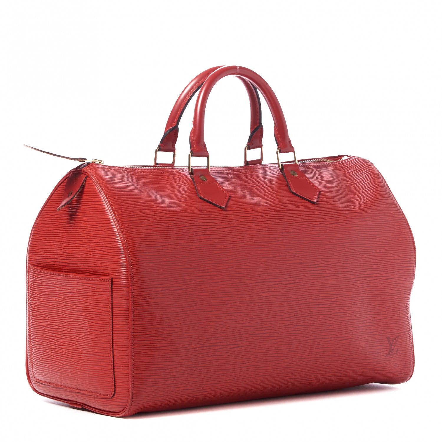 Louis Vuitton Epi Speedy 35 Castillan Red 2 of 13