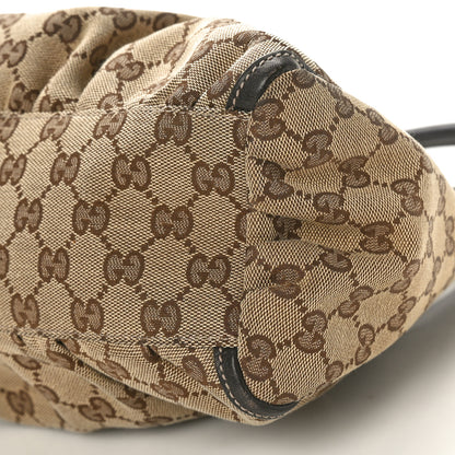 Gucci Monogram Medium D Gold Ring Hobo Dark Brown 10 of 11