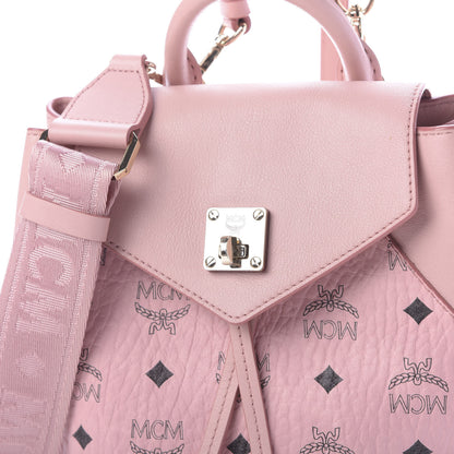 MCM Visetos Small Essential Backpack Pink 8 of 8