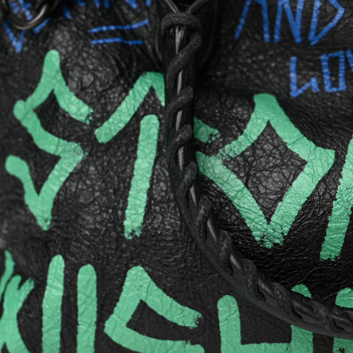 Balenciaga Agneau Graffiti All Over Classic Hardware S City Black Vert Rouge 12 of 12