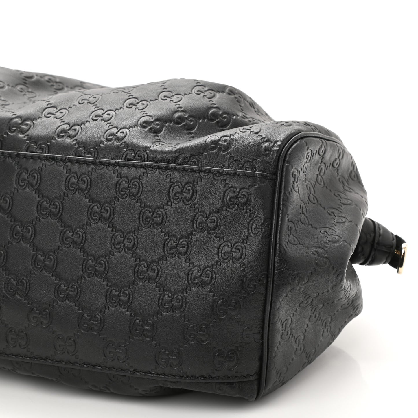 Guccissima Medium Sukey Boston Black