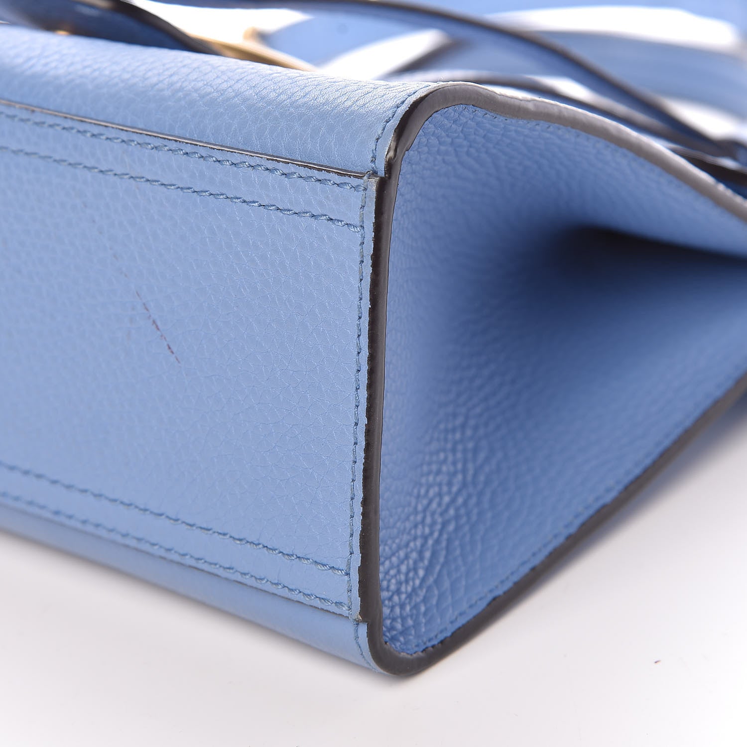 Gucci Calfskin Mini GG Marmont Top Handle Bag Clear Sky Blue 9 of 15