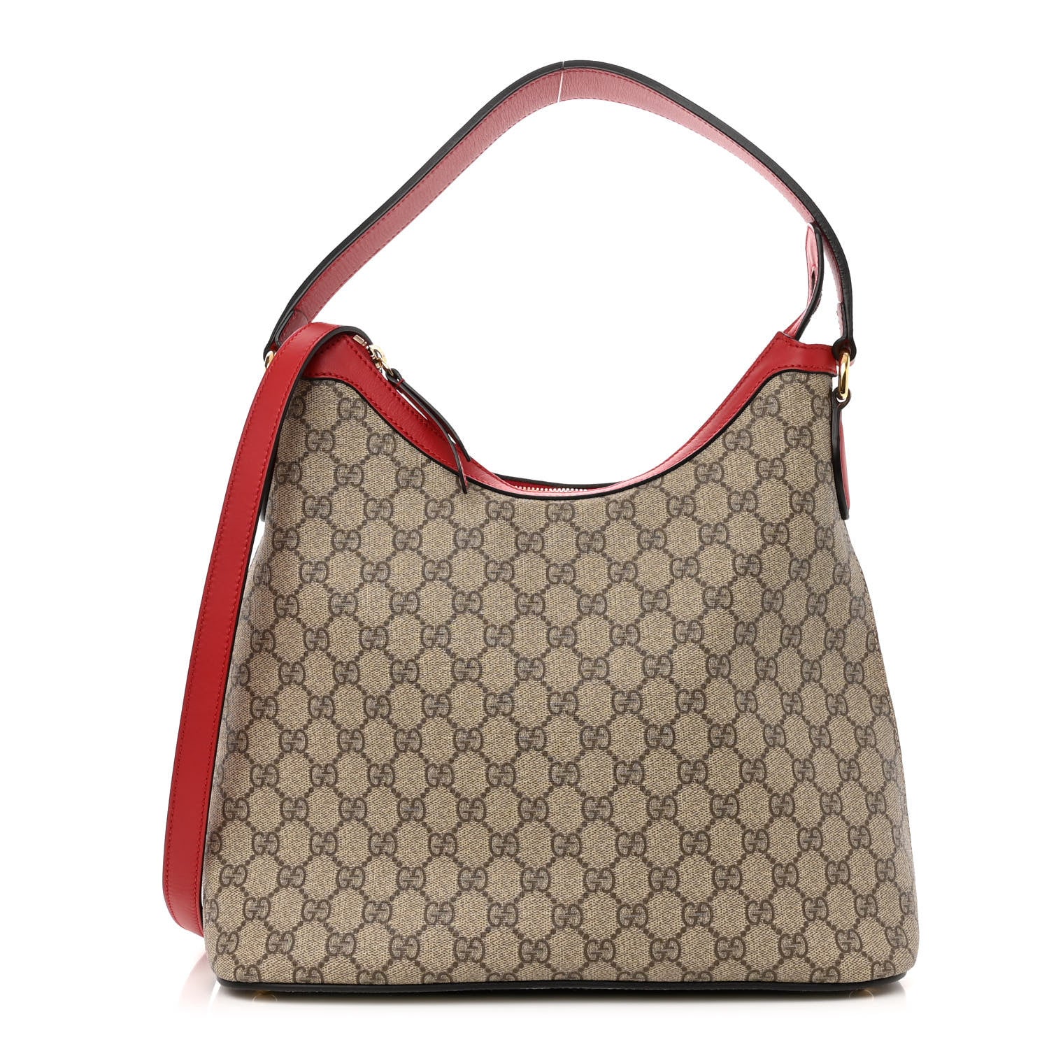 Gucci GG Supreme Monogram Linea A Hobo Red 1 of 8