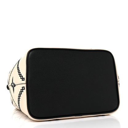 Louis Vuitton Empreinte Monogram Giant Broderies Neonoe MM Cream Black 4 of 8