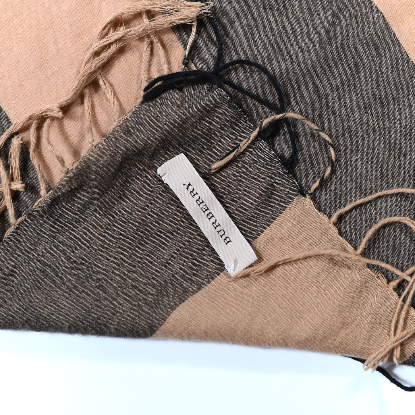 Wool House Check Scarf Brown