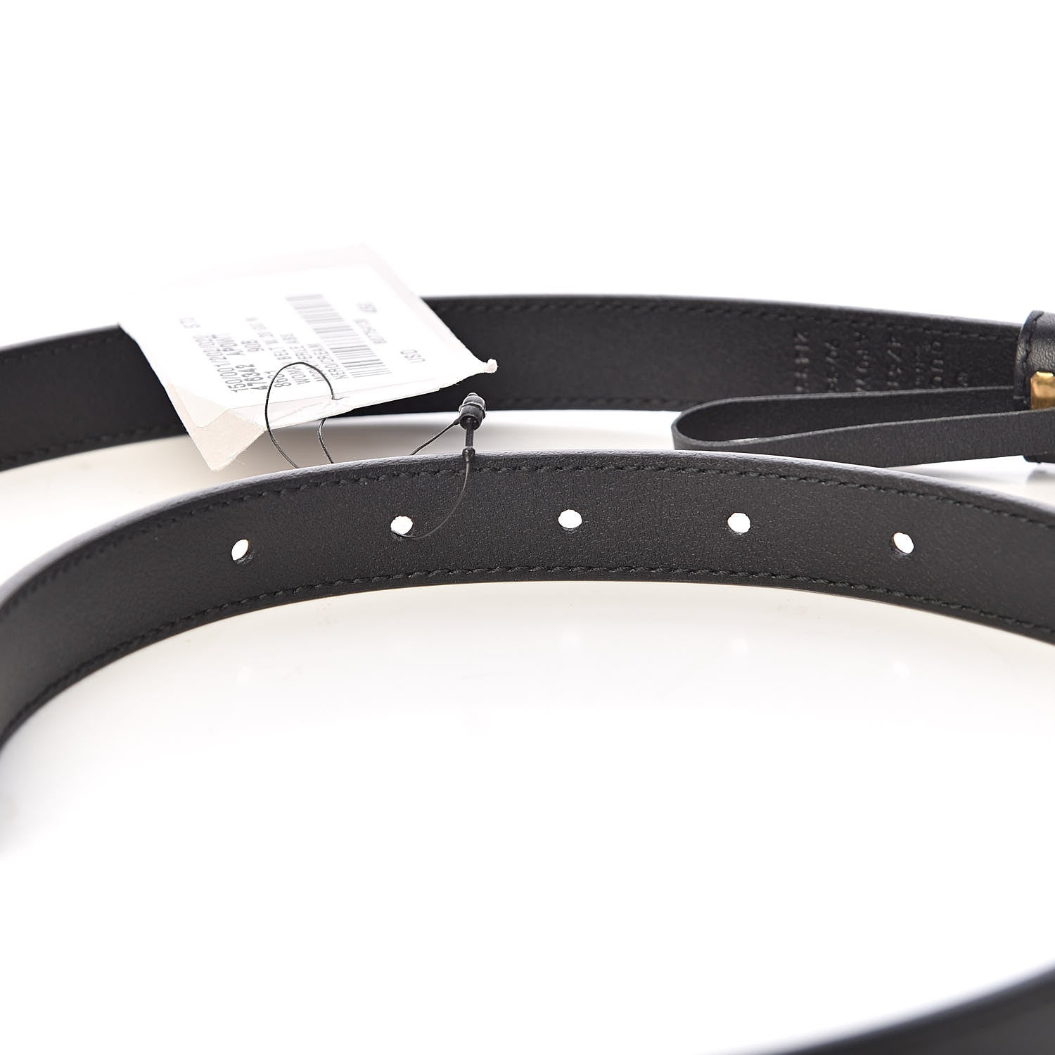 Gucci Calfskin Pearl Double G 20mm Belt 90 36 Black Cream 6 of 7