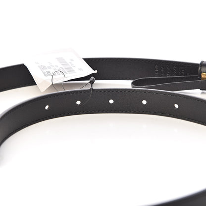 Gucci Calfskin Pearl Double G 20mm Belt 90 36 Black Cream 6 of 7