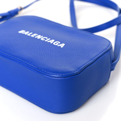 Balenciaga Smooth Calfskin Logo XS Everyday Camera Bag Bleu Prim White 9 of 10