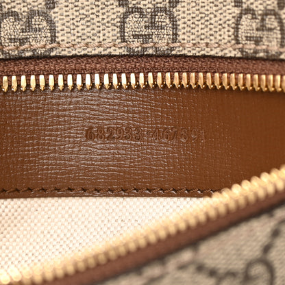 Gucci GG Supreme Monogram Textured Calfskin Retro Interlocking G Belt Bag Beige Ebony Brown Sugar 7 of 16