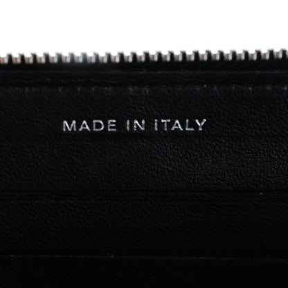 Chanel Lambskin Camellia Embossed Zip Around Wallet Black 7 of 8