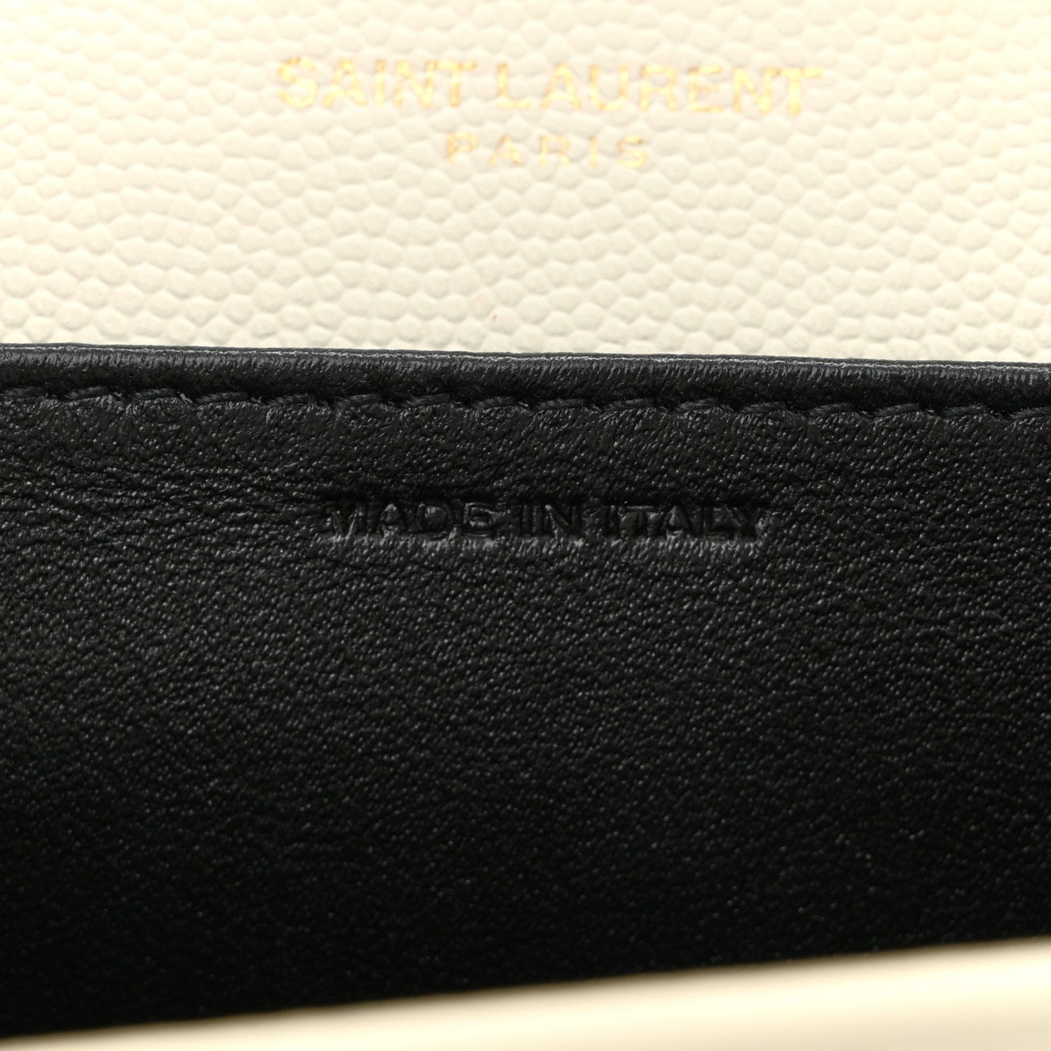 Saint Laurent Grain De Poudre Monogram Uptown Chain Wallet Crema Soft 8 of 14
