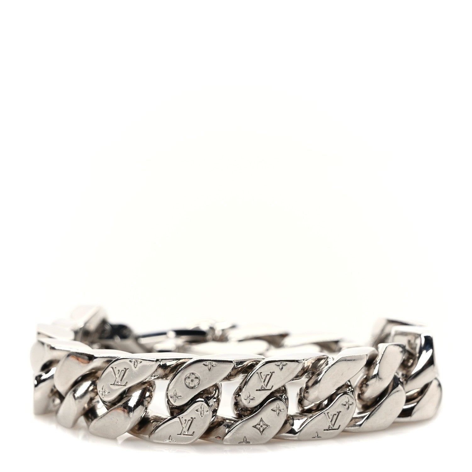 Louis Vuitton Monogram LV Chain Links Bracelet M Silver 1 of 5
