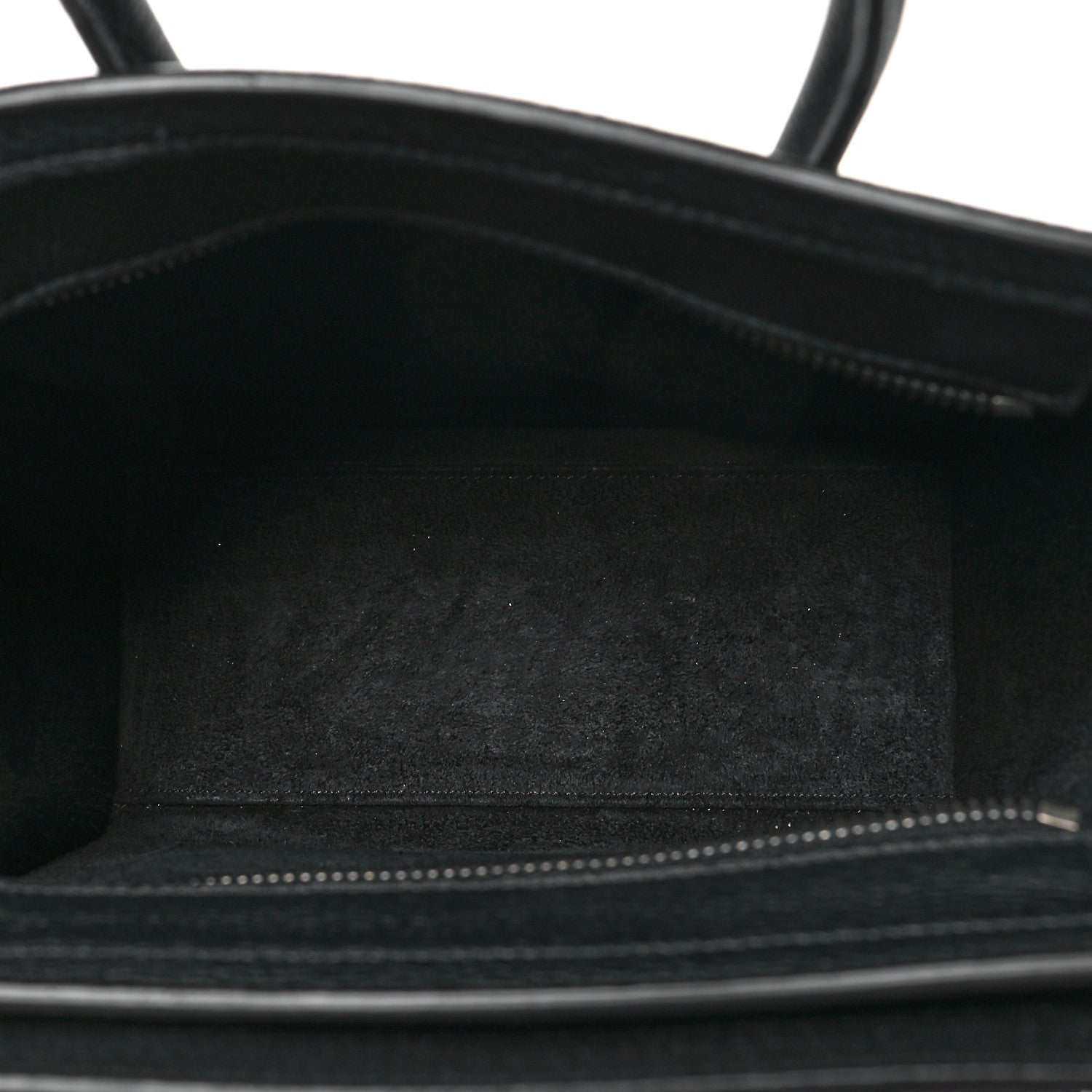 Celine Drummed Calfskin Nano Luggage Black 5 of 11